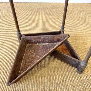 A 19th Century English Brass Umbrella or Stick Stand with Iron Underplate c1890