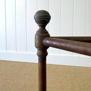 A 19th Century English Brass Umbrella or Stick Stand with Iron Underplate c1890