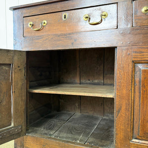 A Large Antique Welsh Oak Dresser Base or Sideboard c1800