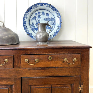 A Large Antique Welsh Oak Dresser Base or Sideboard c1800