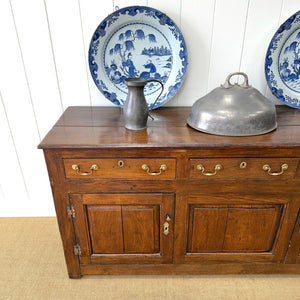 A Large Antique Welsh Oak Dresser Base or Sideboard c1800