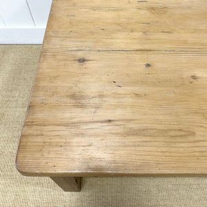 Antique English Country Pine and Oak Coffee Table c1890