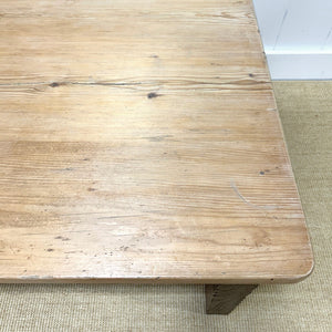 Antique English Country Pine and Oak Coffee Table c1890