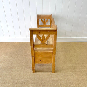 An Antique Pine Country Hall Bench