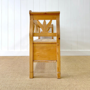An Antique Pine Country Hall Bench