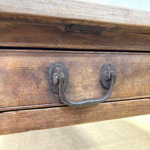 Antique English Country Pine and Oak Coffee Table c1890