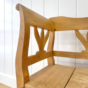 An Antique Pine Country Hall Bench