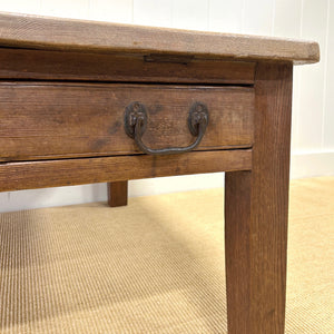 Antique English Country Pine and Oak Coffee Table c1890