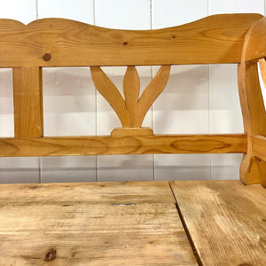 An Antique Pine Country Hall Bench