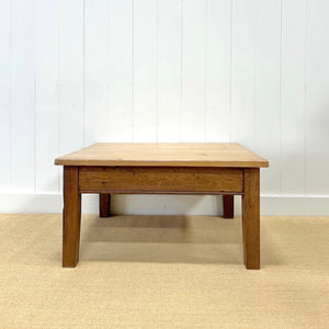Antique English Country Pine and Oak Coffee Table c1890