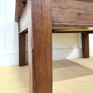 Antique English Country Pine and Oak Coffee Table c1890