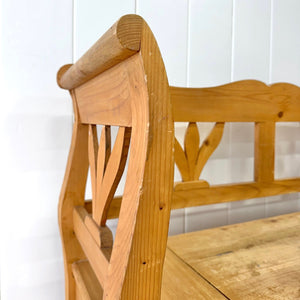 An Antique Pine Country Hall Bench