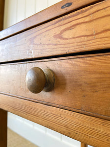 Antique English Pine Architect's Desk c1880