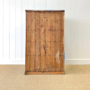 A Tall Blue English Chest of Drawers Dresser c1890