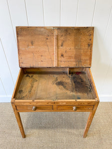 Antique English Pine Architect's Desk c1880