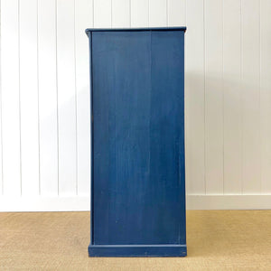 A Tall Blue English Chest of Drawers Dresser c1890