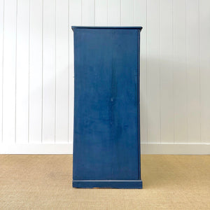 A Tall Blue English Chest of Drawers Dresser c1890