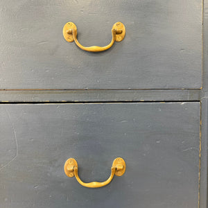 A Tall Blue English Chest of Drawers Dresser c1890