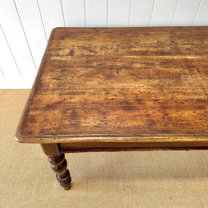 An Antique English Country Pine 6 ft Kitchen Dining Table c1890