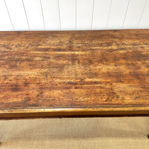 An Antique English Country Pine 6 ft Kitchen Dining Table c1890