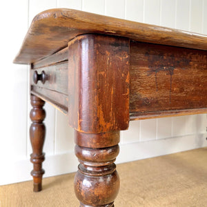 An Antique English Country Pine 6 ft Kitchen Dining Table c1890