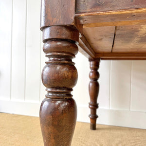 An Antique English Country Pine 6 ft Kitchen Dining Table c1890