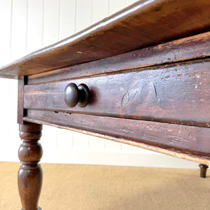 An Antique English Country Pine 6 ft Kitchen Dining Table c1890