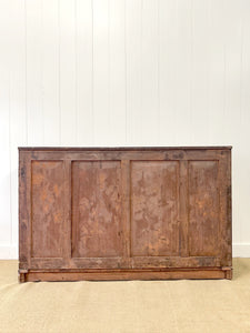 An Antique English Mahogany Low Linen Press c1820