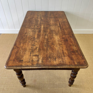 An Antique English Country Pine 6 ft Kitchen Dining Table c1890