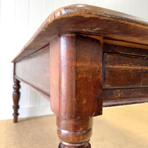 An Antique English Country Pine 6 ft Kitchen Dining Table c1890