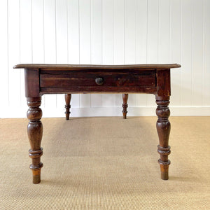 An Antique English Country Pine 6 ft Kitchen Dining Table c1890