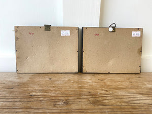Pair of Vintage Wall Plaques featuring Horse and Sight Hound