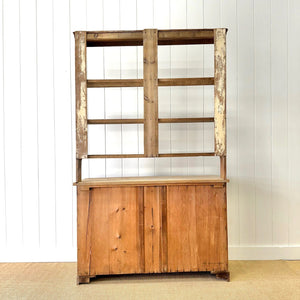 A 19th Century Pine English Dresser with Open Shelving