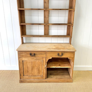 A 19th Century Pine English Dresser with Open Shelving