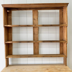 A 19th Century Pine English Dresser with Open Shelving