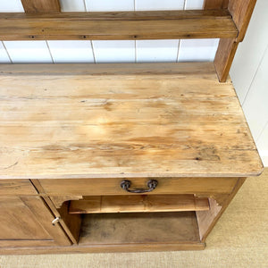 A 19th Century Pine English Dresser with Open Shelving