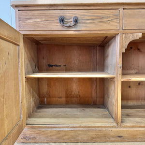 A 19th Century Pine English Dresser with Open Shelving