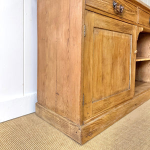 A 19th Century Pine English Dresser with Open Shelving