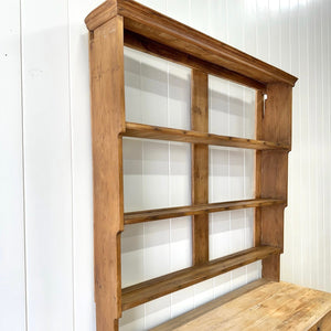 A 19th Century Pine English Dresser with Open Shelving