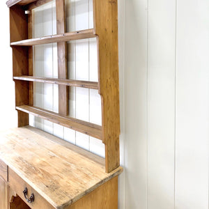 A 19th Century Pine English Dresser with Open Shelving