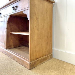 A 19th Century Pine English Dresser with Open Shelving