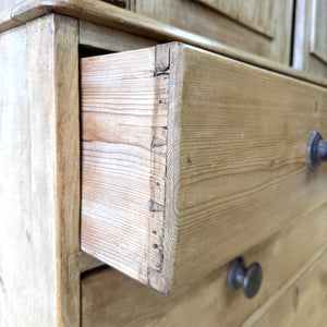 A 19th Century Cornish Pine Bookcase Cabinet or Hutch
