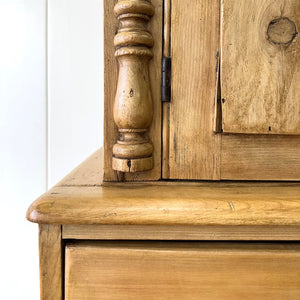 A 19th Century Cornish Pine Bookcase Cabinet or Hutch