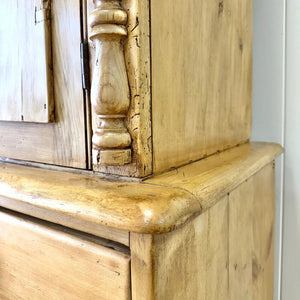 A 19th Century Cornish Pine Bookcase Cabinet or Hutch