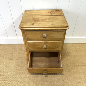An Antique English Pine Nightstand c1890
