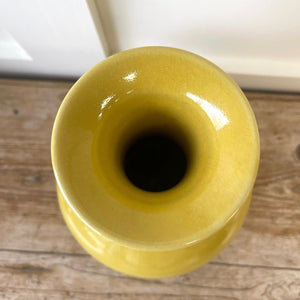 A Chinese Yellow Ground Porcelain Bottle Vase Monochrome c1910