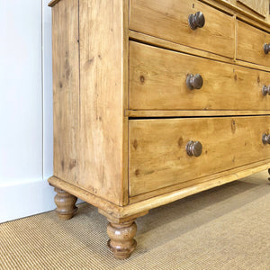 A 19th Century Cornish Pine Bookcase Cabinet or Hutch