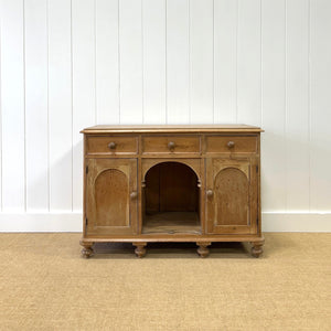 An Antique English Pine Sideboard c1880
