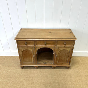 An Antique English Pine Sideboard c1880