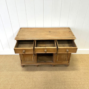 An Antique English Pine Sideboard c1880
